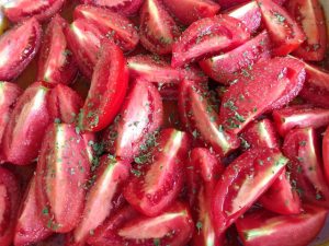 raw chopped tomato