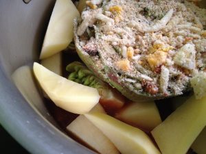 in the pot with potatoes too